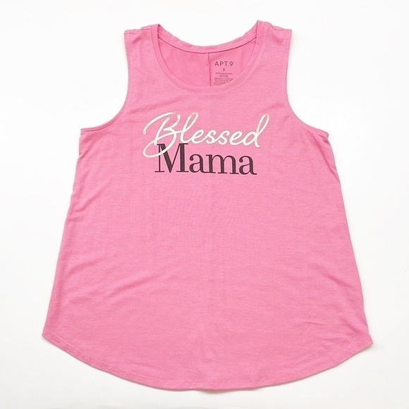 Apt. 9 Blessed Mama pink tank top - Picture 1 of 4